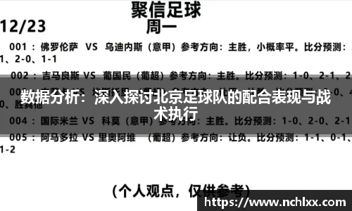 数据分析：深入探讨北京足球队的配合表现与战术执行